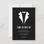 シックなミニマルGroomsman Proposal Card サンキューカード (正面)