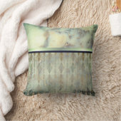 シックなミンティグリーンマーブルハーレクイン クッション (ブランケット)