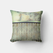 シックなミンティグリーンマーブルハーレクイン クッション (正面)