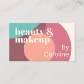 シックなミントグリーンマウブタウペ赤面ピンクアートパターン 名刺 (正面)