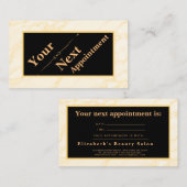 シックなメイクアップアーティストヘアサロンアポイントメントカード 名刺 (正面/裏面)