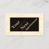 シックなメイクアップアーティストヘアサロンアポイントメントカード 名刺 (正面)