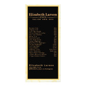 シックなメイクアップアーティストヘアサロンラックカード ラックカード (正面)