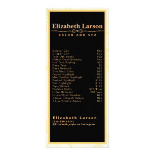 シックなメイクアップアーティストヘアサロンラックカード ラックカード