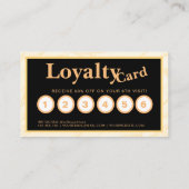 シックなメイクアップアーティストヘアサロンロイヤルカード 名刺 (裏面)