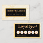 シックなメイクアップアーティストヘアサロンロイヤルカード 名刺 (正面/裏面)