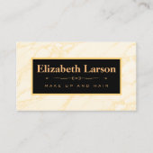 シックなメイクアップアーティストヘアサロンロイヤルカード 名刺 (正面)