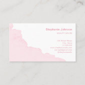 シックなメイクアップアーティスト美しいサロン赤面ピンクグリッター 名刺 (裏面)