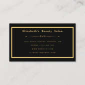 シックなメイクアップバラ金ゴールドマーブルアーティストヘアサロン 名刺 (裏面)