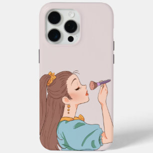 シックなメイクアップ女の子の電話ケース – 美しい&グラマー iPhone 15 PRO MAXケース