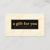 シックなメイクアップ金ゴールドアーティストヘアサロンギフトカード 名刺 (正面)
