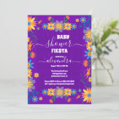 シックなメキシコフローラセニョリタベビーシャワーガール 招待状 (スタンド正面)