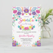 シックなメキシコフローラセノリタベビーシャワーガール 招待状 (スタンド正面)