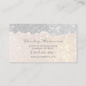 シックなメタリック金ゴールドグリッター 名刺 (裏面)