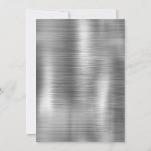 シックなメタルシルバーグリッタークリスマス新年 (裏面)