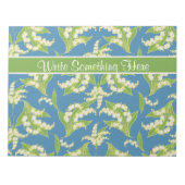 シックなメモ帳またはジョター：渓谷のユリ、青 ノートパッド (正面)