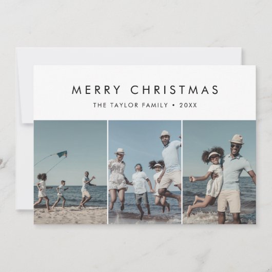シックなメリークリスマスの年レビュー4写真 シーズンカード (正面)