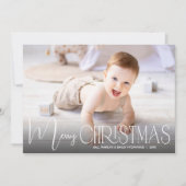シックなメリークリスマススクリプト写真 シーズンカード (正面)