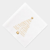 シックなメリークリスマスツリーワード 箔ナプキン (右)