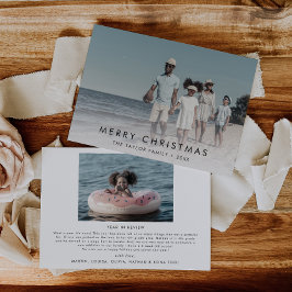 シックなメリークリスマス年レビュー2写真Holida シーズンカード