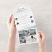 シックなメリークリスマス数々の写真ホリデーオールインオン オールインワン招待状 (貼ってはがせる)