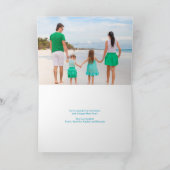 シックなメレカリキマカビーチクリスマスフォトフォールディング シーズンカード (内部)