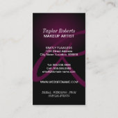 シックなメーキャップアーティスト 名刺 (裏面)