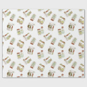 シックなメーソンジャーの包装紙 ラッピングペーパー (フラット)