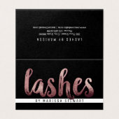 シックなモダンのばら色の金ゴールドシンプルなブラシストローク鞭 名刺 (外部フラット)