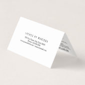 シックなモダンのばら色の金ゴールドシンプルなブラシストローク鞭 名刺 (裏面)