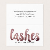 シックなモダンのばら色の金ゴールドシンプルなブラシストローク鞭 名刺 (外部フラット)