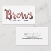 シックなモダンのばら色の金ゴールドシンプルなブラシストローク額 名刺 (正面/裏面)