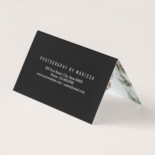 シックなモダンのばら色の金ゴールドブラシストロークカメラマン 名刺 (裏面)