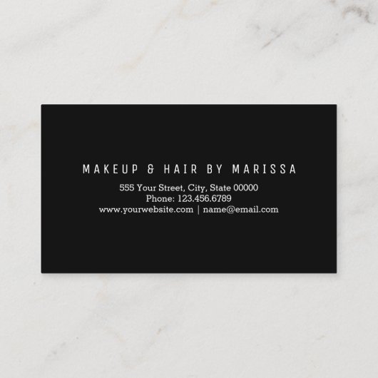 シックなモダンの美しいばら色の金ゴールドブラシストロークこんにちは 名刺 (裏面)