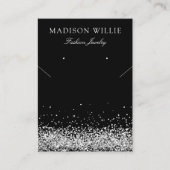 シックなモダンカスタムカラーネックレスイヤリングディスプレイ 名刺 (正面)