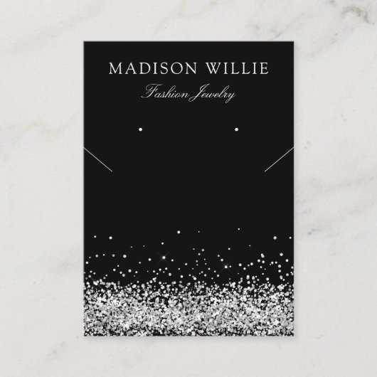 シックなモダンカスタムカラーネックレスイヤリングディスプレイ 名刺 (正面)