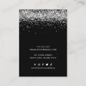 シックなモダンカスタムカラーネックレスイヤリングディスプレイ 名刺 (裏面)