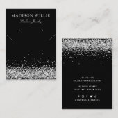 シックなモダンカスタムカラーネックレスイヤリングディスプレイ 名刺 (正面/裏面)