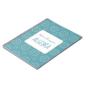 シックなモダンシンプル学生対象グリーンティール(緑がかった色) ノートブック (左側)