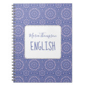 シックなモダンシンプル学生対象ピンクパープル ノートブック (正面)