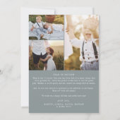 シックなモダンシーフォームのクリスマス写真年レビュー シーズンカード (裏面)