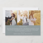 シックなモダンシーフォーム写真コラージュのクリスマスニュース シーズンカード (裏面)