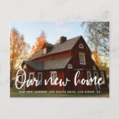 シックなモダンタイポグラフィ写真の動きの発表 ポストカード (正面)