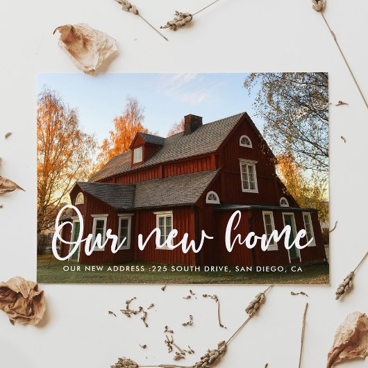 シックなモダンタイポグラフィ写真の動きの発表 ポストカード