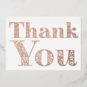 シックなモダンバラ華美金ゴールドクラッシーサンキュー 箔シーズンカード (正面)