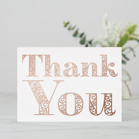 シックなモダンバラ華美金ゴールドクラッシーサンキュー 箔シーズンカード (立ち正面)