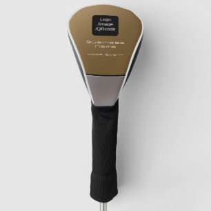 シックなモダンビジネスロゴBrown Gray ゴルフヘッドカバー