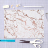 シックなモダンフェイクバラ金ゴールドホワイトマーブル 薄葉紙 (クラフト)