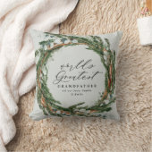 シックなモダンリーフエレガントリース写真の祖父 クッション (ブランケット)