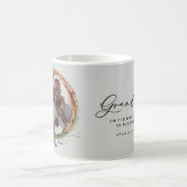 シックなモダンリーフエレガントリース写真の祖父 コーヒーマグカップ (中央)